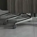 Office Dark Wood Rolling Conference Table - Maoters thumbnail 9