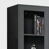 Modern Metal Filing Cabinet with Glass Display Doors thumbnail 10