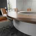 Modern Executive Boardroom Round Conference Table - Maoters thumbnail 11