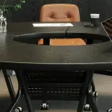 Modern Modular Round Mobile Meeting Table - Maoters thumbnail 7