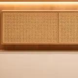 Modern Reception Desk With Rattan Panels - Maoters thumbnail 10