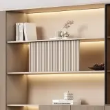 Modern Wooden Office Cabinet with Glass Doors thumbnail 14