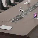 Luxury Piano Gloss Finish Conference Table – Large Modern Rectangle Boardroom Table thumbnail 11