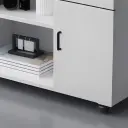 White Office Cabinet for Printer and Files thumbnail 8