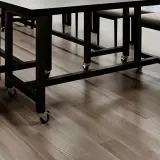 Portable Black Solid Wood Conference Table - Maoters thumbnail 8