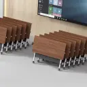 Modern Foldable Rolling Conference Table - Maoters thumbnail 10