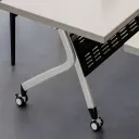 White Wooden Folding Conference Table – Mobile Modular Design thumbnail 9