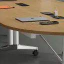 Modern Mobile Oval Conference Table - Maoters thumbnail 9