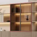 Modern Wooden Office Cabinet with Glass Doors thumbnail 15