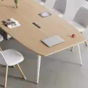 Modern Simple Long Oval Conference Table - Maoters thumbnail 11
