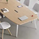 Modern Simple Long Oval Conference Table - Maoters thumbnail 11