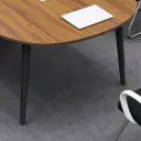 Modern Minimalist Oval Wood Conference Table - Maoters thumbnail 10