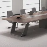 Modern Luxury Wood Conference Table with Cable Management - Maoters thumbnail 10