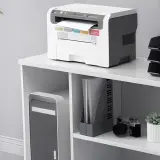 White Office Cabinet for Printer and Files thumbnail 9