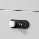 White Wooden Password Lock Low Cabinet thumbnail 11