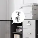 Modern Mobile Office Cabinet with Glass Front thumbnail 10
