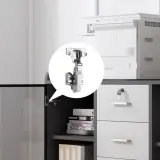 Modern Mobile Office Cabinet with Glass Front thumbnail 10