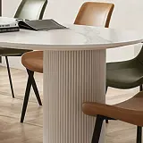 Modern Oval Pedestal Conference Table - Maoters thumbnail 11