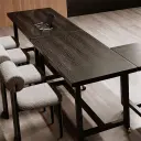 Portable Black Solid Wood Conference Table - Maoters thumbnail 9