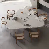 Modern Rounded Triangular Conference Table - Maoters thumbnail 9