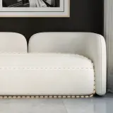 Minimalist Style Cream-Colored Sofa thumbnail 12