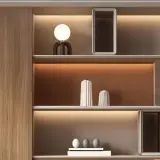 Light Luxury Wood Bookcase File Cabinet thumbnail 9