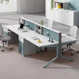 Employee Desk with A Pegboard Screen thumbnail 2
