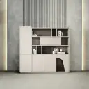 Modern Open Bookcase Backdrop File Cabinet thumbnail 1