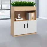 Wooden Office File Cabinet with Planter Box thumbnail 1