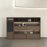 Wooden Glass Door Office Cabinet – Floor Standing File & Bookcase thumbnail 1