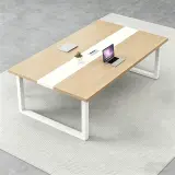 Workplace Light Wood Long Conference Table - Maoters thumbnail 1