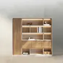 Light Luxury Wood Bookcase File Cabinet thumbnail 1