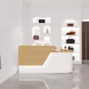Minimalist Wood Reception Desk - Maoters thumbnail 1