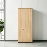 Locking Office Filing Cabinet with Bookshelf Design thumbnail 1