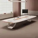 Premium Lacquer Conference Table for Large Meeting Rooms thumbnail 1