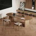 Executive Office Oval Wood Conference Table - Maoters thumbnail 2