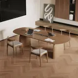Executive Office Oval Wood Conference Table - Maoters thumbnail 2