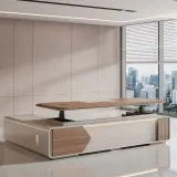 Office Premium Wood Executive Desk - Maoters thumbnail 1