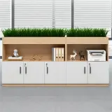 Wooden Office File Cabinet with Planter Box thumbnail 2