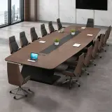 Modern Large Long Rectangular Meeting Table - Maoters thumbnail 2