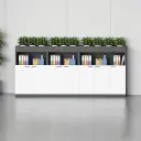 Office Filing Cabinet with Decorative Planter Shelf thumbnail 2