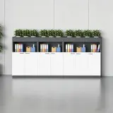 Office Filing Cabinet with Decorative Planter Shelf thumbnail 2