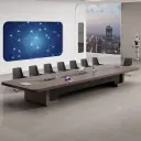 Luxury Piano Gloss Finish Conference Table – Large Modern Rectangle Boardroom Table thumbnail 3
