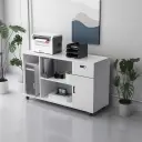 White Office Cabinet for Printer and Files thumbnail 2