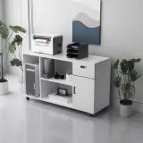 White Office Cabinet for Printer and Files thumbnail 2