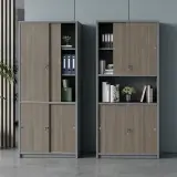 Wooden Sliding Door Office File & Book Cabinet thumbnail 2