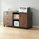 Mobile Under-Desk Storage Cabinet With Locking Drawer thumbnail 2