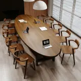 Meeting Room Solid Wood Large Conference Table - Maoters thumbnail 3