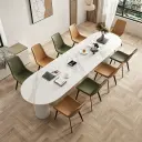 Modern Oval Pedestal Conference Table - Maoters thumbnail 3