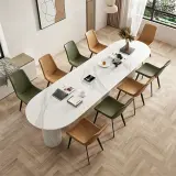 Modern Oval Pedestal Conference Table - Maoters thumbnail 3